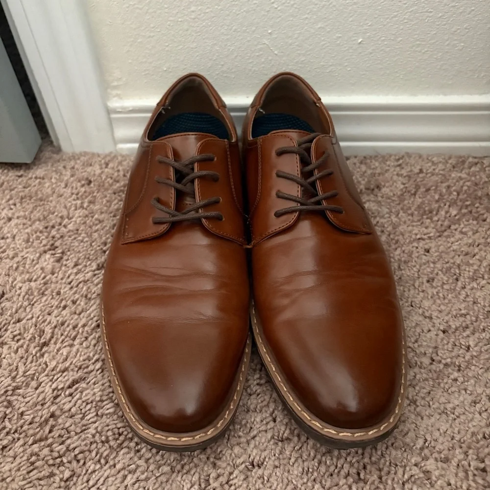 Nunn Bush® Westfield Men's Leather Oxford Dress Shoes in Brown Cognac Size 8